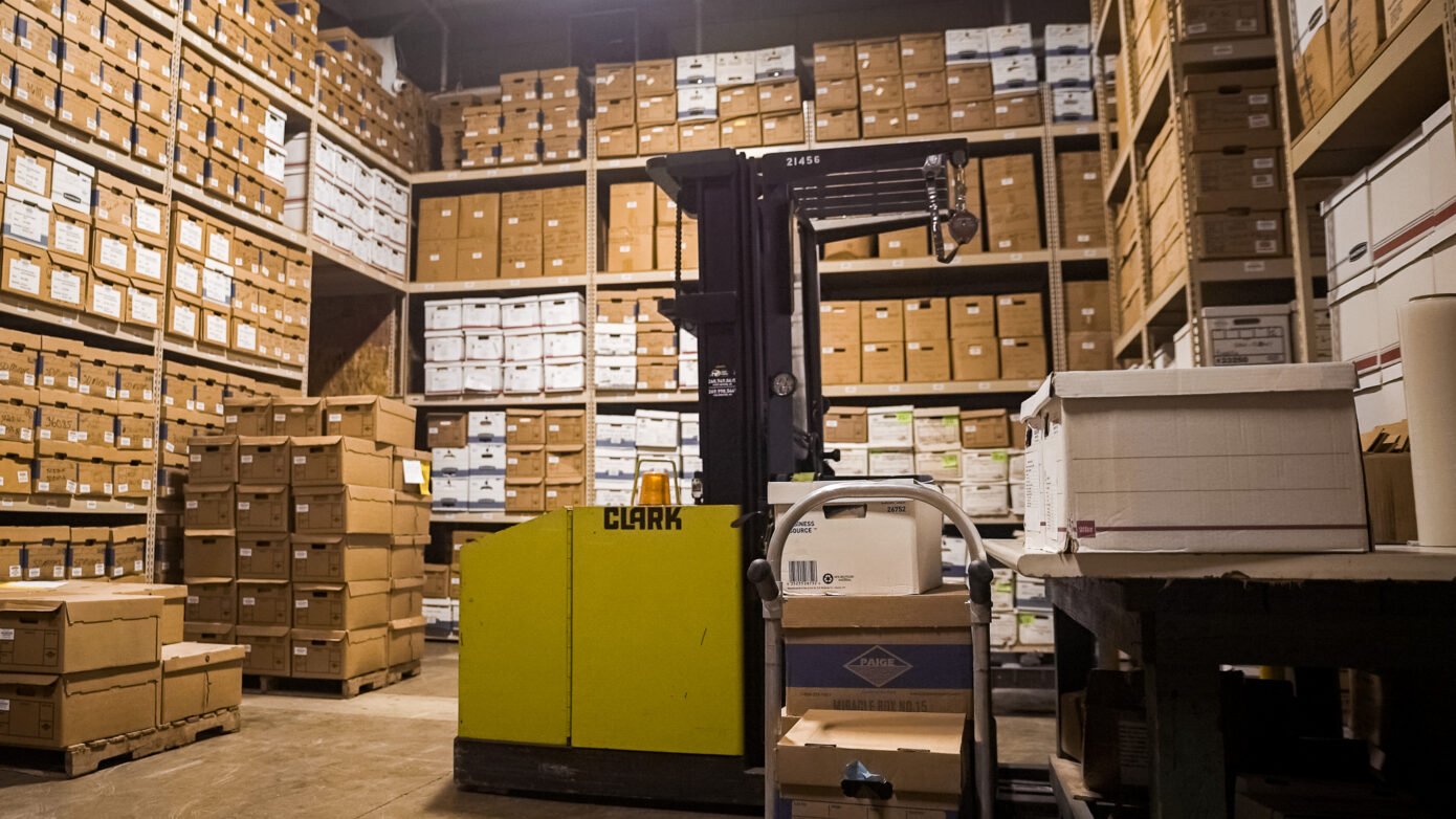 Secure Records Management Facility in Fort Wayne - Room Full of Document File Boxes -What is Records Management? -